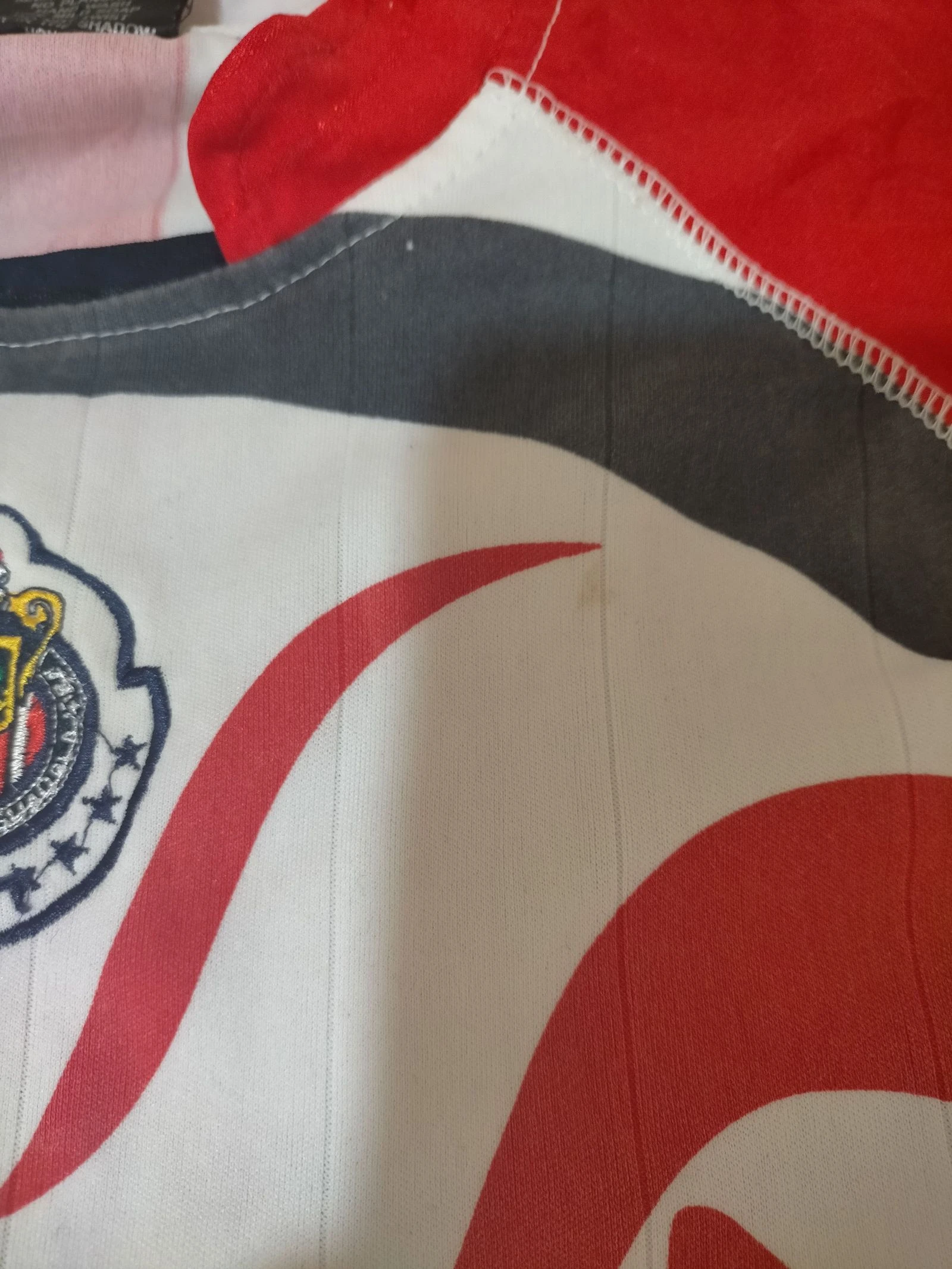 Chivas Guadalajara Voetbalshirt Bimbo Sponsor Goler Vintage Stijl Rood Wit Jersey Mexico – photo 8